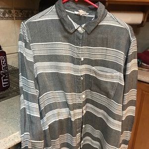 Adorable striped button up size large